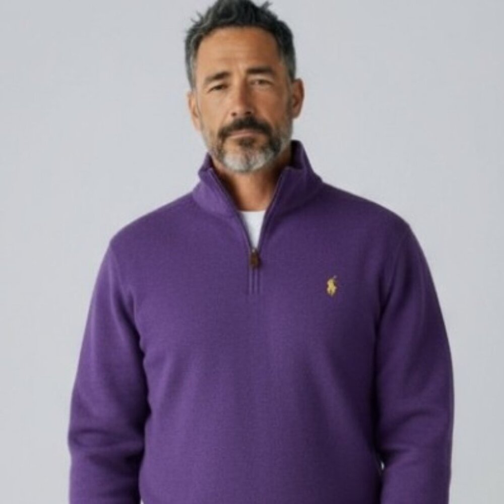 POLO Ralph Lauren Purple Quarter-Zip Pullover